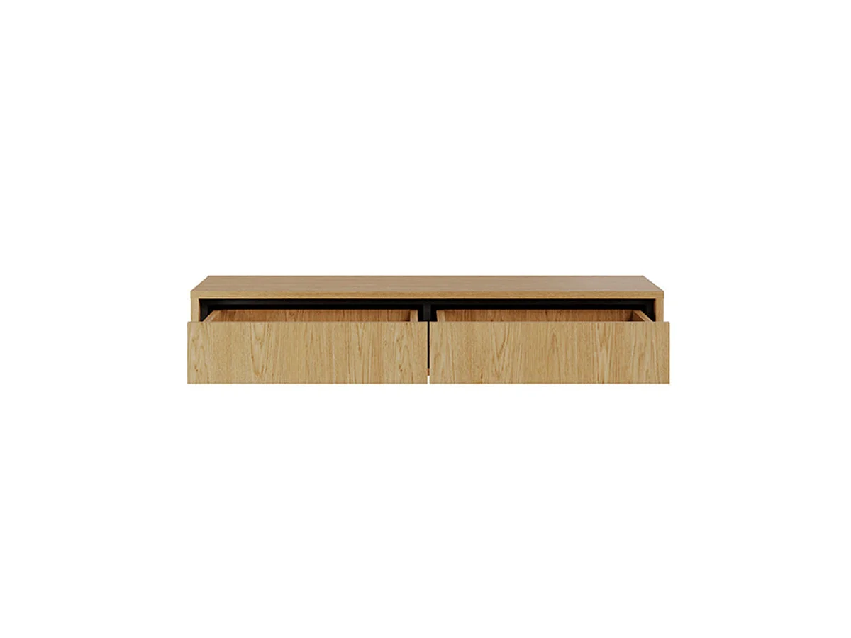 Console coiffeuse murale 2 tiroirs Vidia Bois