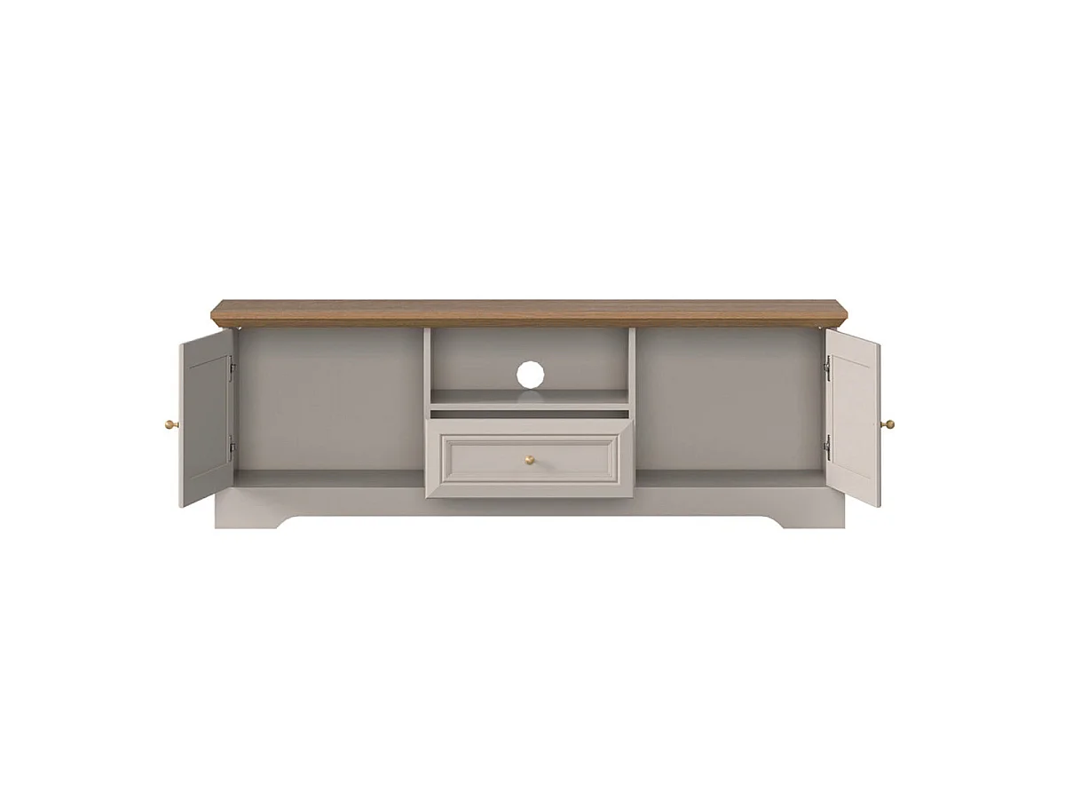 TV-bord med 2 døre og 1 skuffe 155 cm Dulci Cashmere og træ