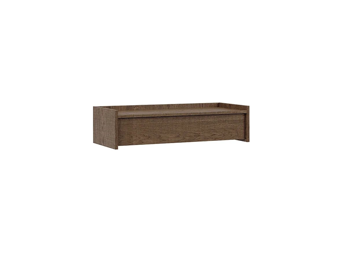 Tocador consola de pared 1 cajón Japandi Madera oscura