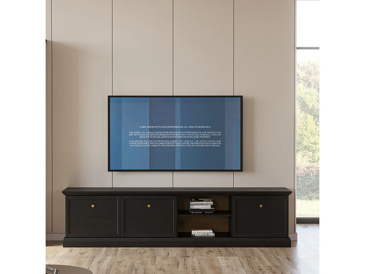 Toja 3-dörrars TV-möbel 206 cm Antracit trä