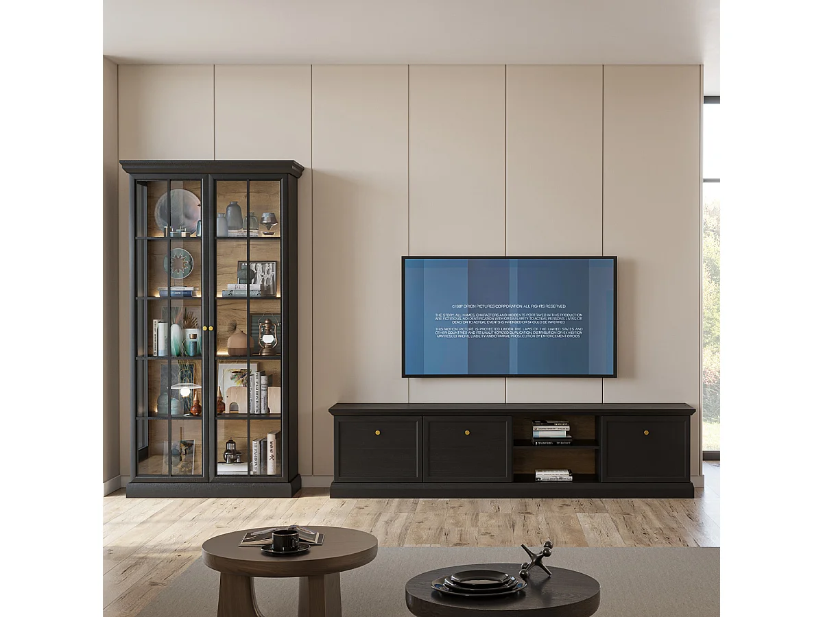 Credenza 2 ante Toja marrone antracite 200cm