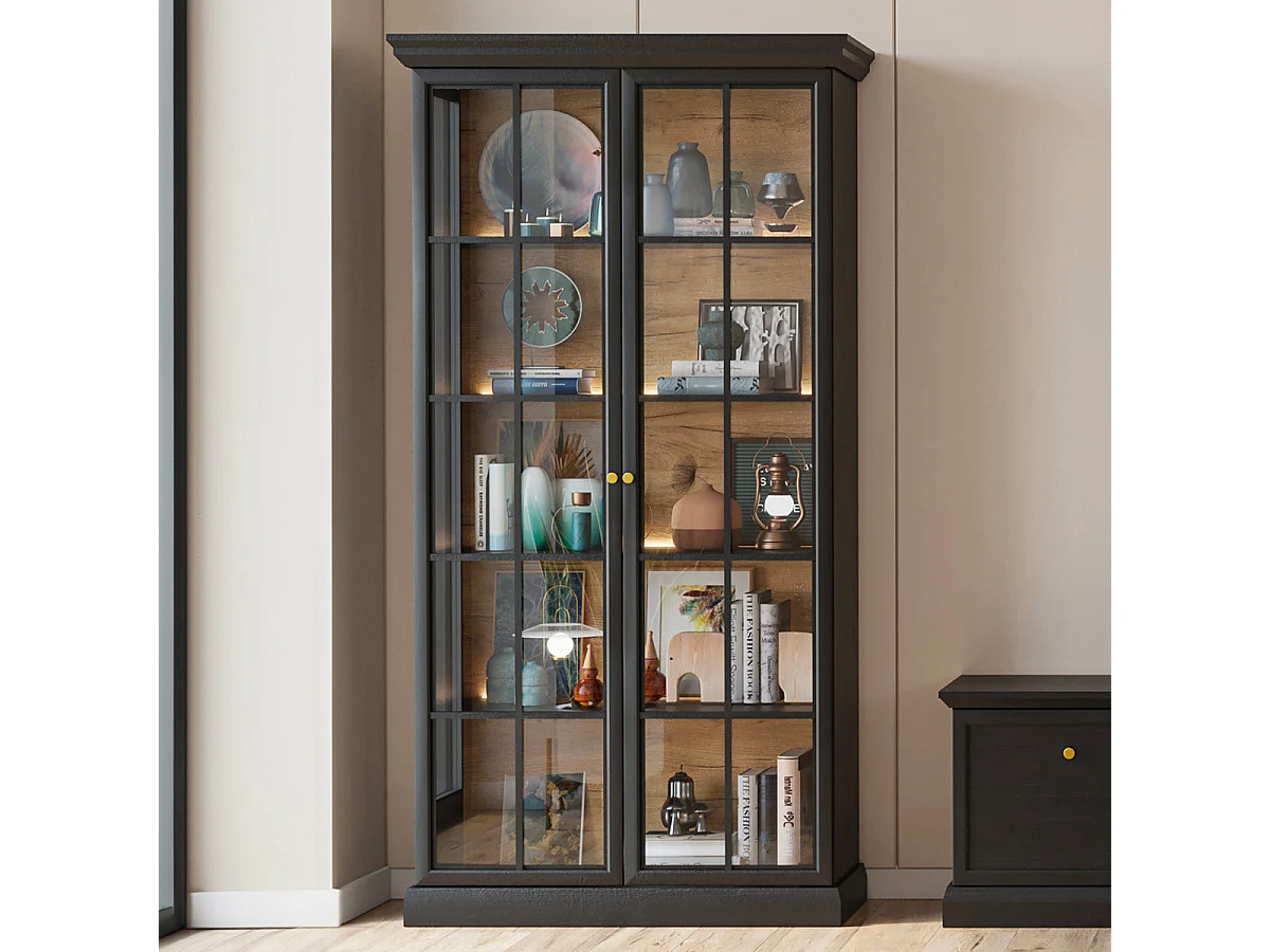 Vaisselier 2 portes Toja Bois anthracite