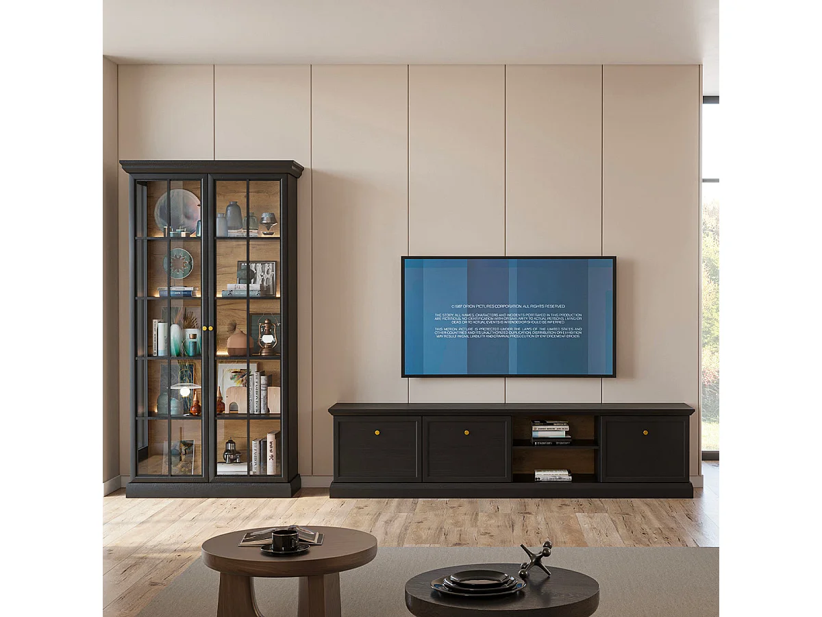 Vaisselier 2 portes Toja Bois anthracite