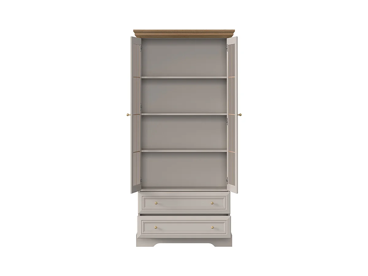 Vaisselier 2 portes 2 tiroirs Dulci Cachemire et Bois