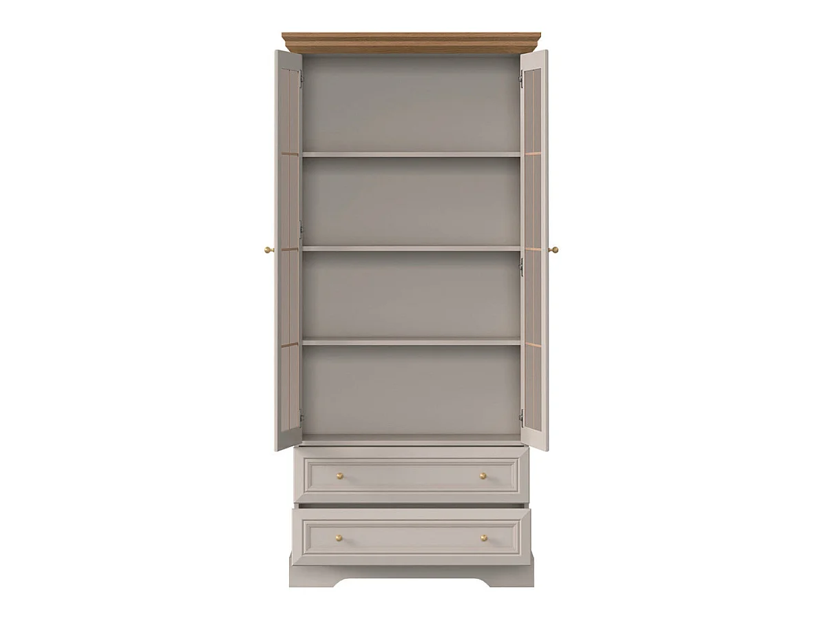 Vaisselier 2 portes 2 tiroirs Dulci Cachemire et Bois