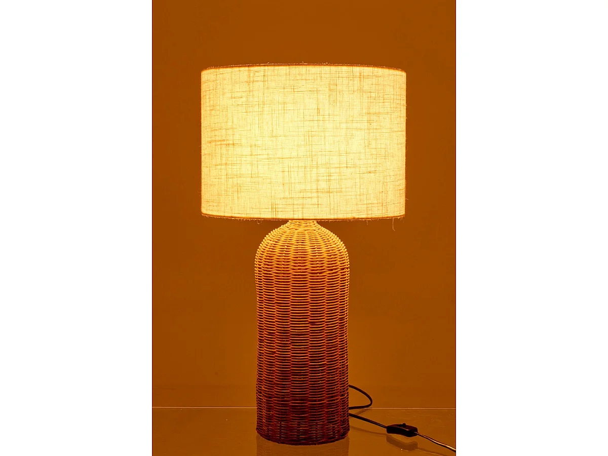 Lampe à Poser en Rotin "Tanisha" 66cm Naturel