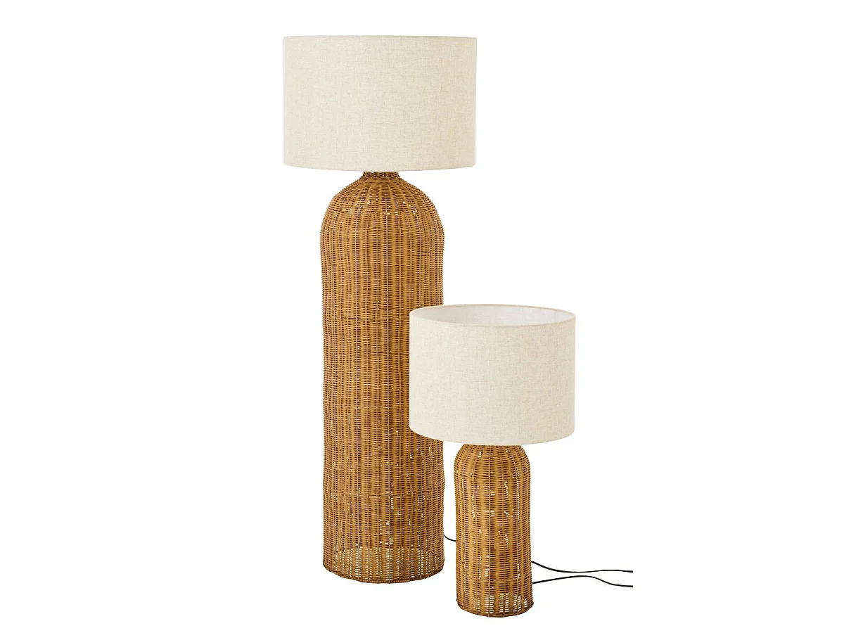 Lampe à Poser en Rotin "Tanisha" 66cm Naturel