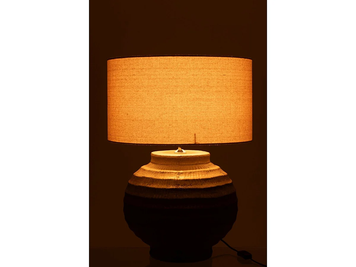 Lampe à Poser en Terre Cuite "Shawna" 46cm Marron