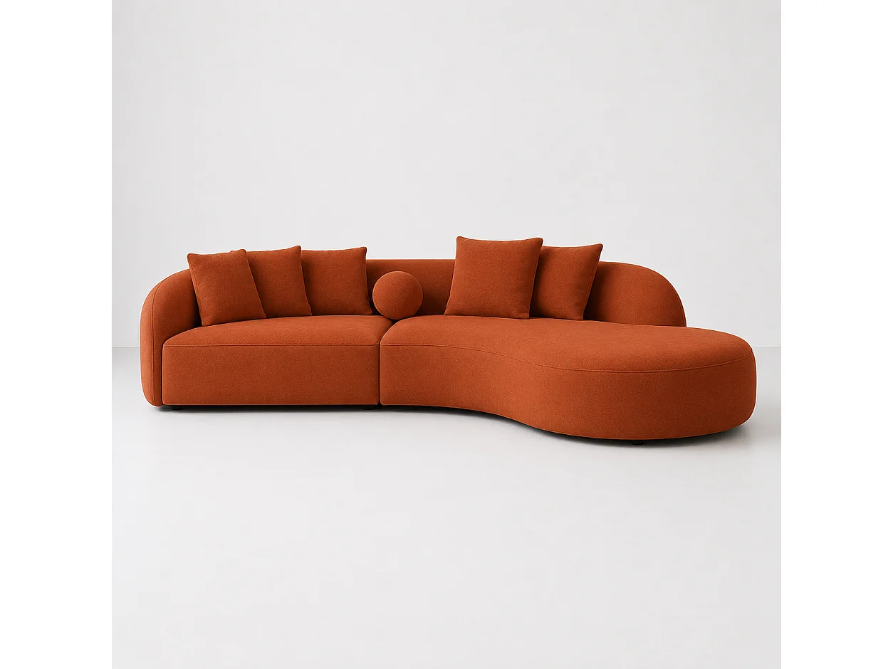 Divano ZEN incurvé Sinistra Terracotta