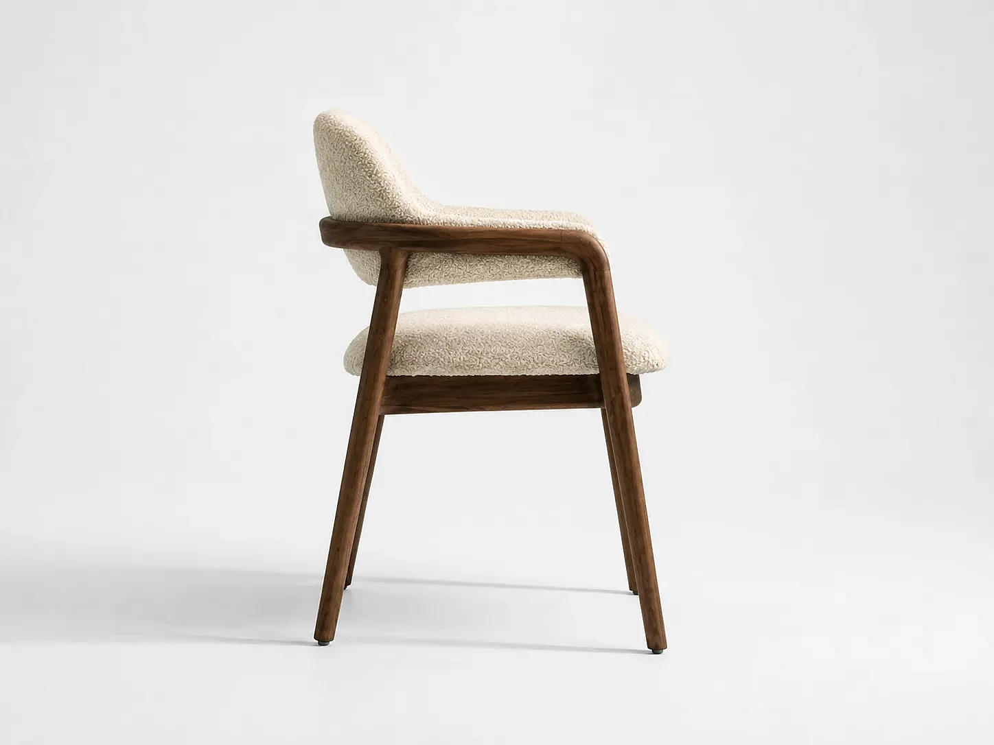 Chaise MILAN bois et tissu gris anthracite