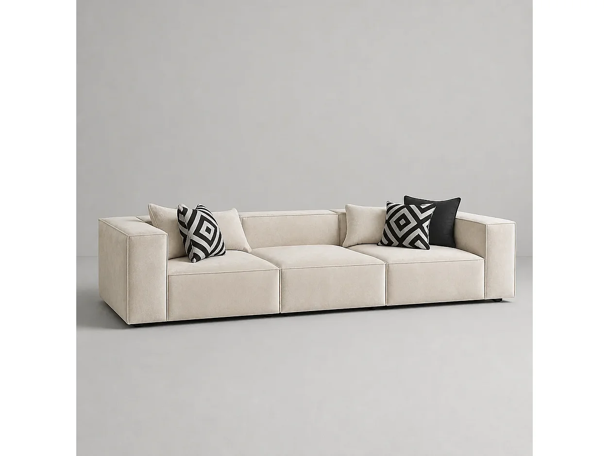 Divano 310cm GALA lineare modulare Colore Blanc Cassé