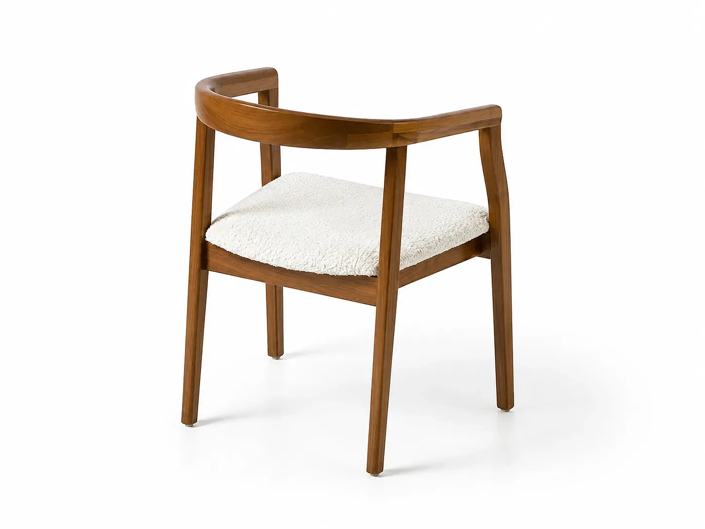 Chaise GIO bois et cuir noir