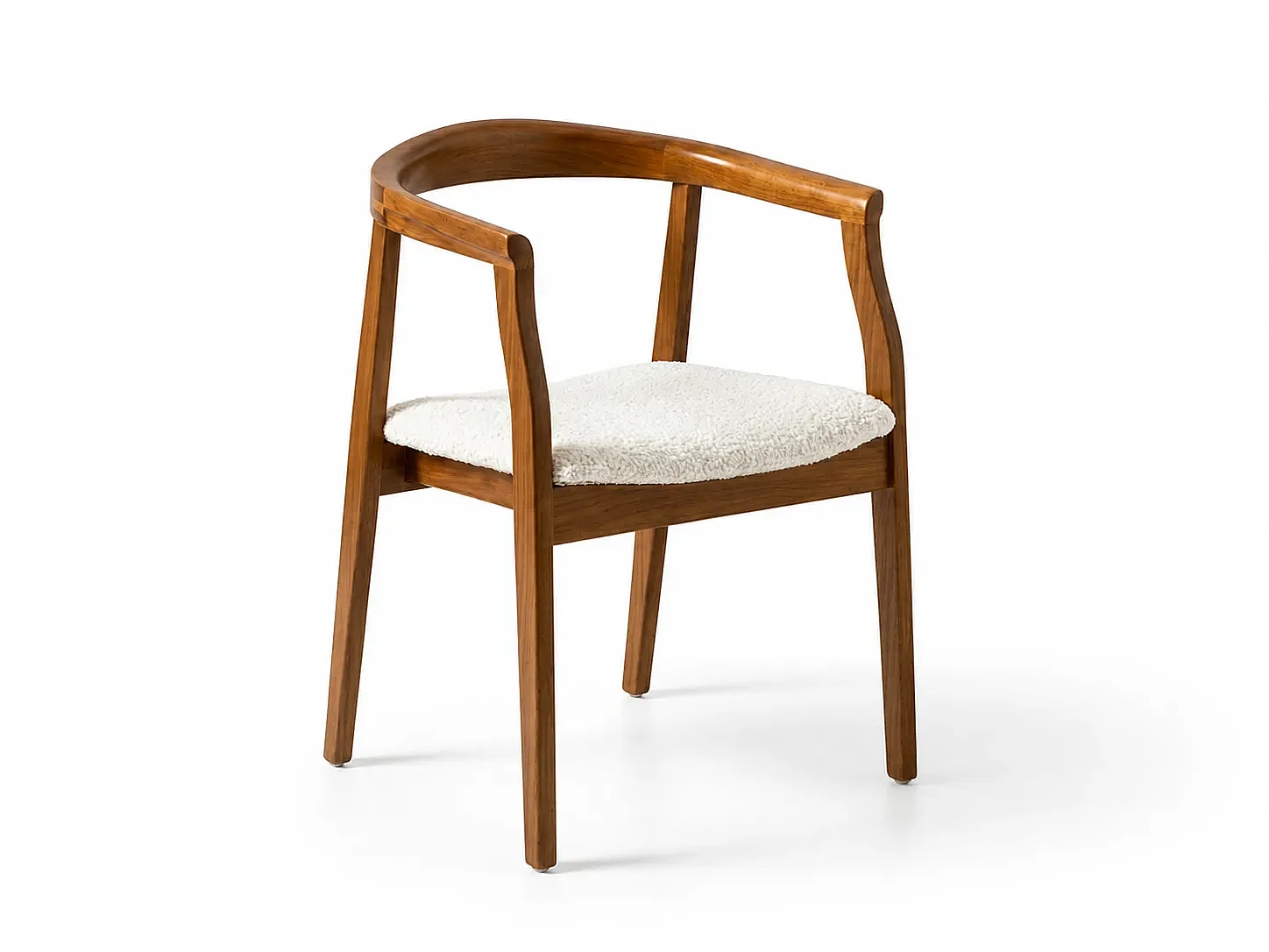 Chaise GIO bois et cuir noir