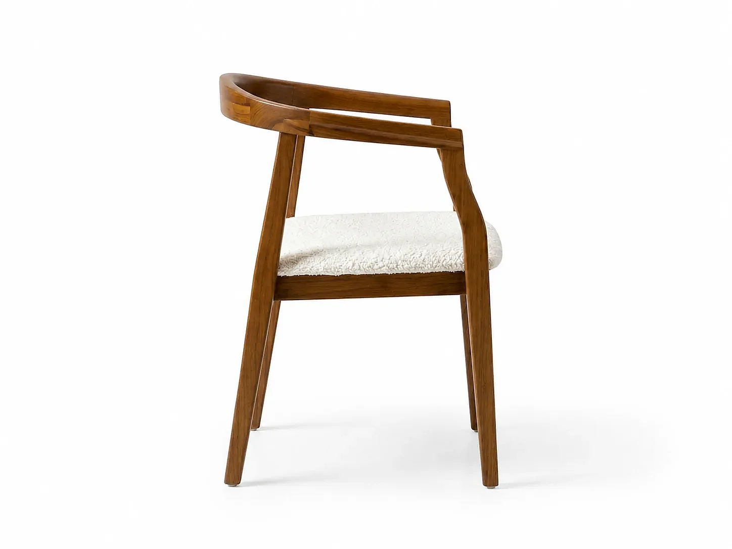 Chaise GIO bois et cuir noir