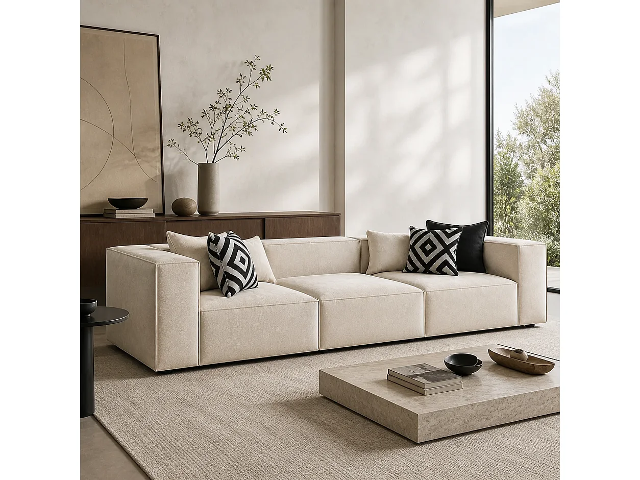 Divano 310cm GALA lineare modulare Colore Beige