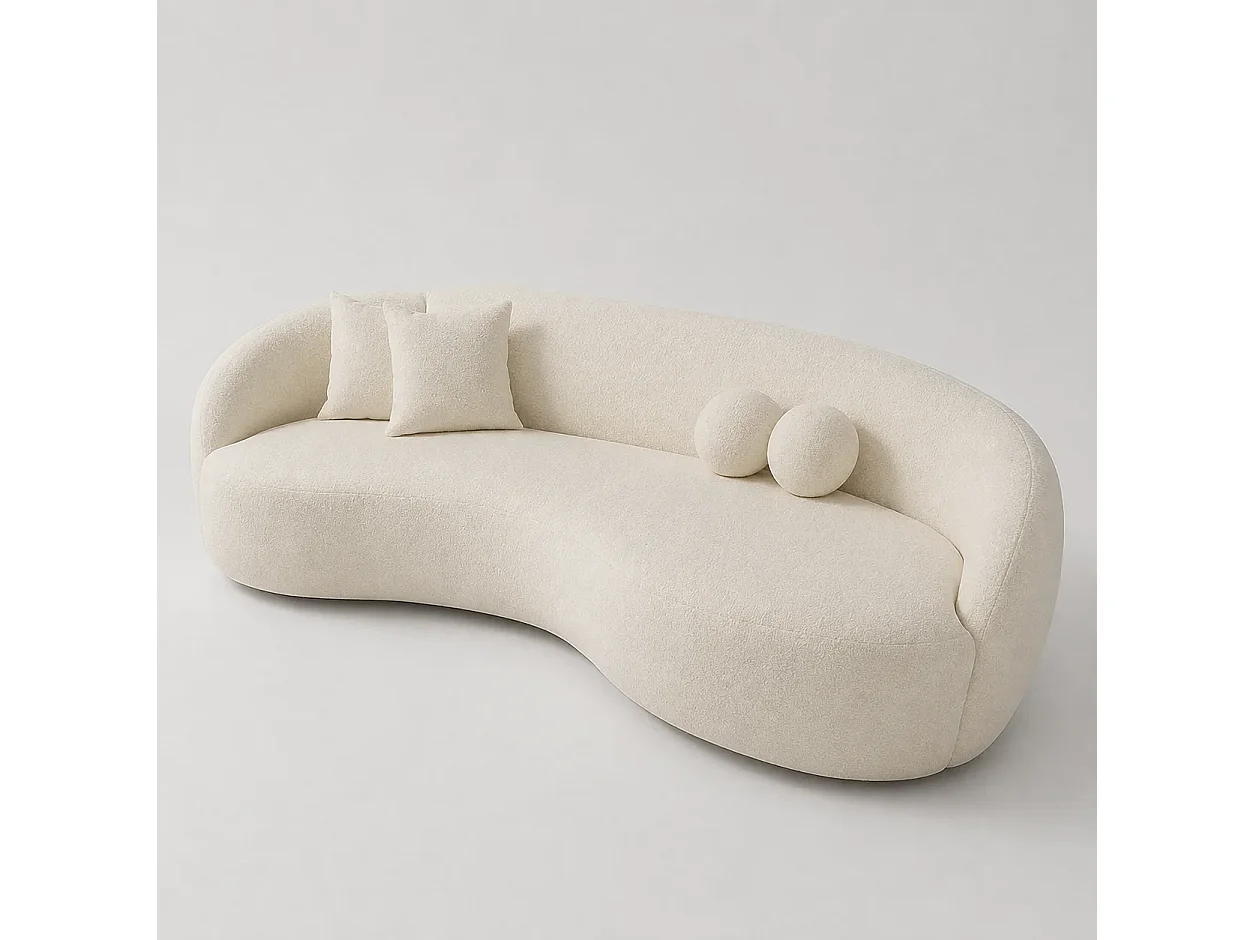 Canapé ZARA Demi-Lune Écru Mousse 250cm
