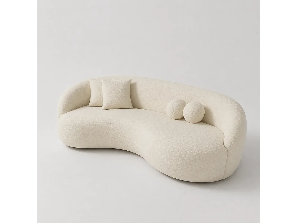 Canapé ZARA Demi-Lune Écru Mousse 230cm