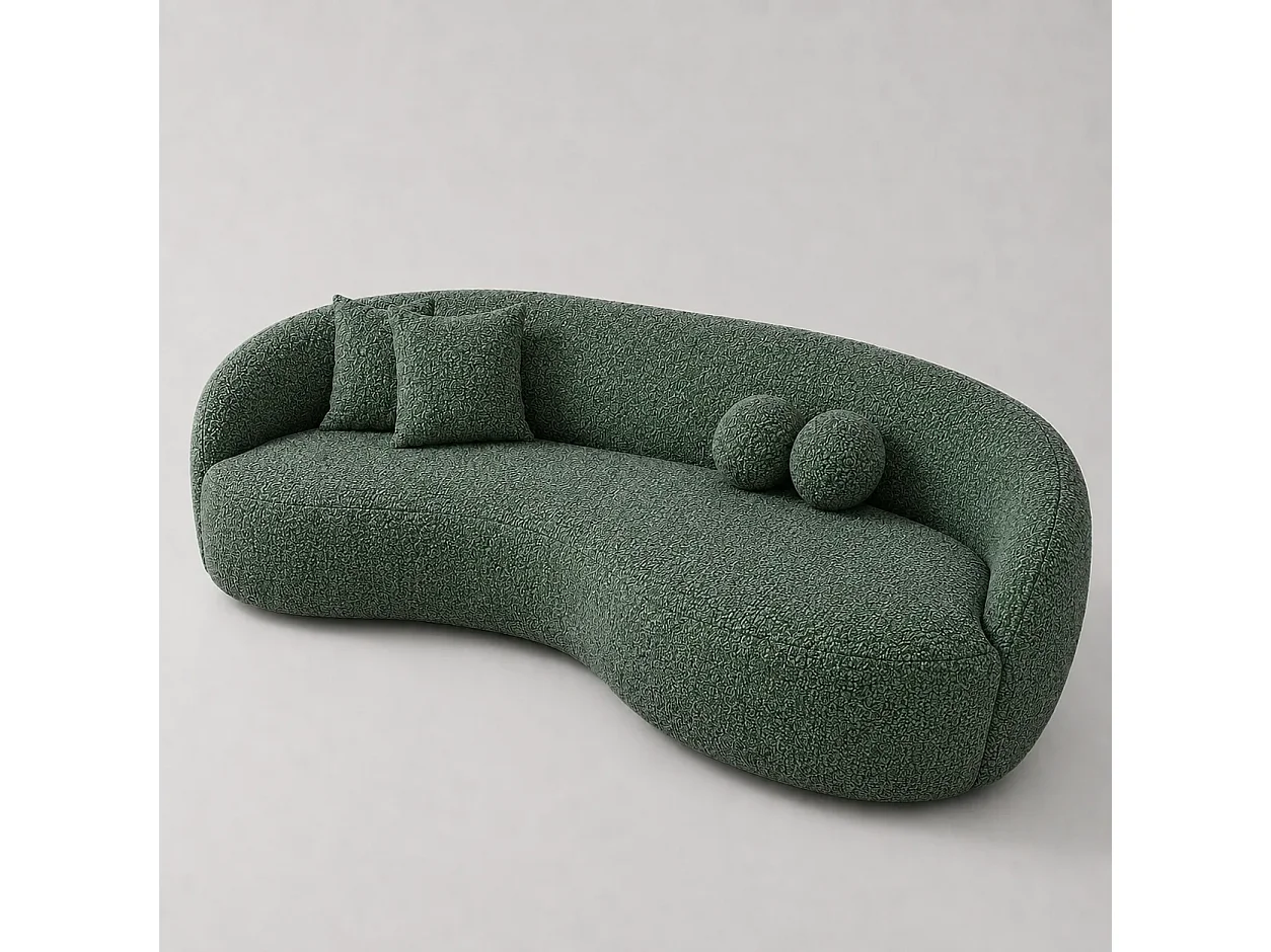 Canapé ZARA Demi-Lune Vert Cèdre 250cm