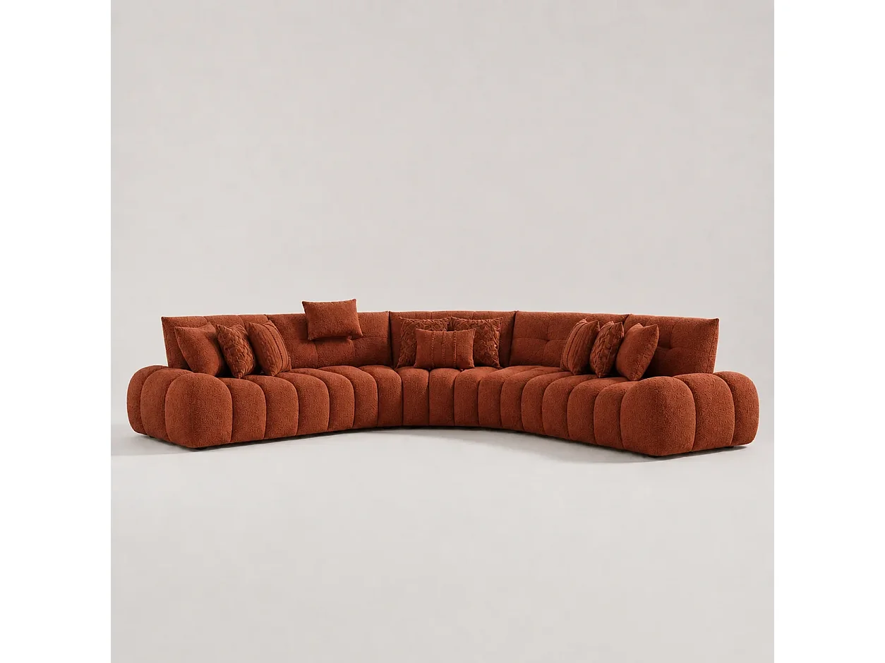 Divano ASSOUAN 450cm arco di cerchio Colore Terracotta