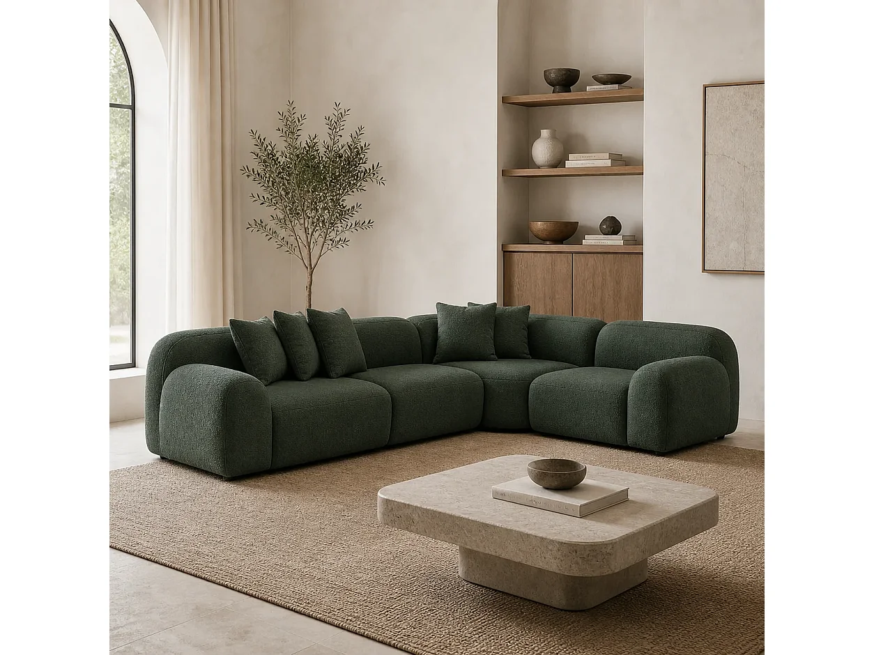 Sofá rinconero ALEXANDRIE Color Vert Cèdre