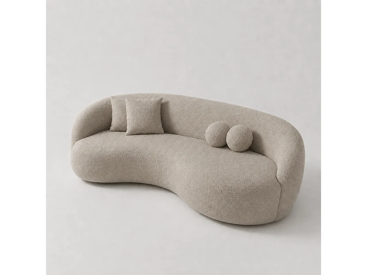 Canapé ZARA Demi-Lune Sable Nomade 230cm