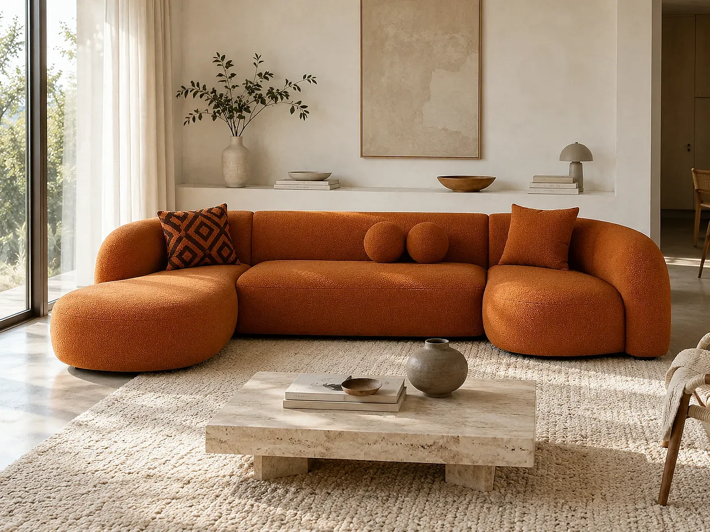 Sofá SERENITY izquierdo Terracotta