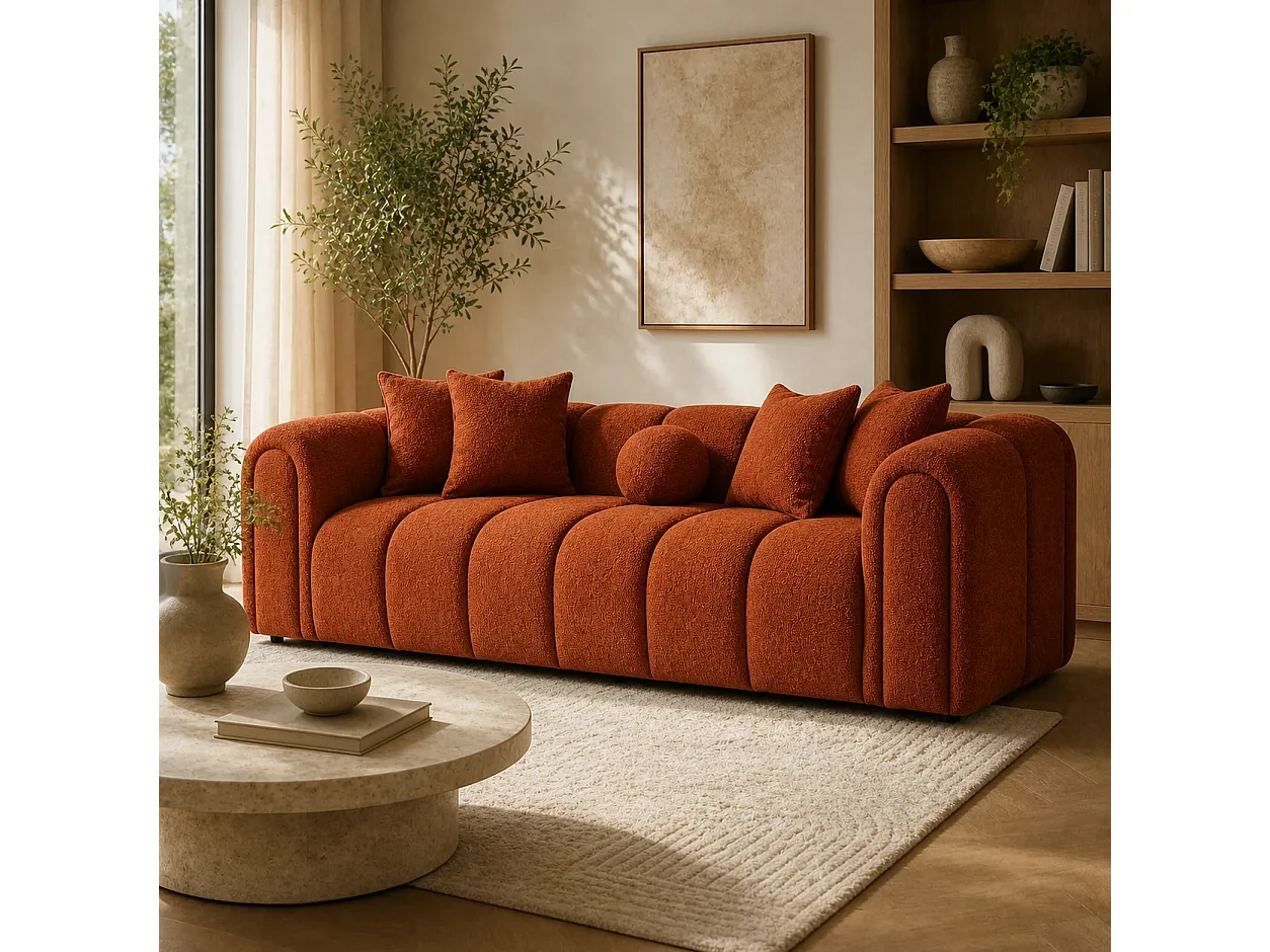 Divano LONDON lineare 235cm Colore Terracotta
