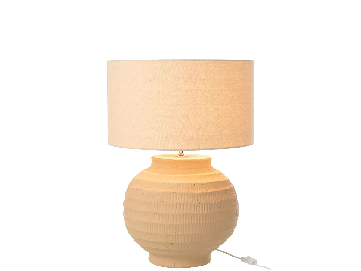 Lampe à Poser en Terre Cuite "Shawna" 46cm Beige