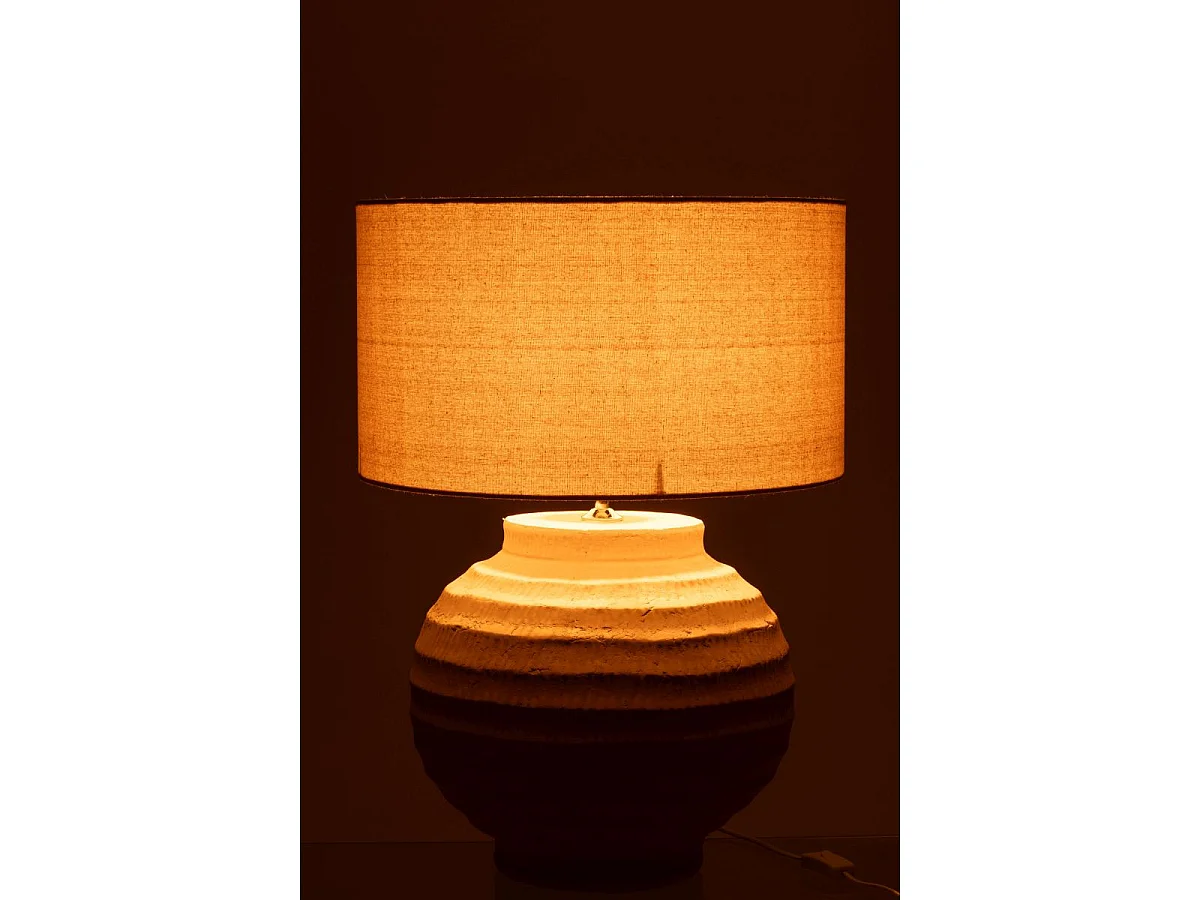 Lampe à Poser en Terre Cuite "Shawna" 46cm Beige