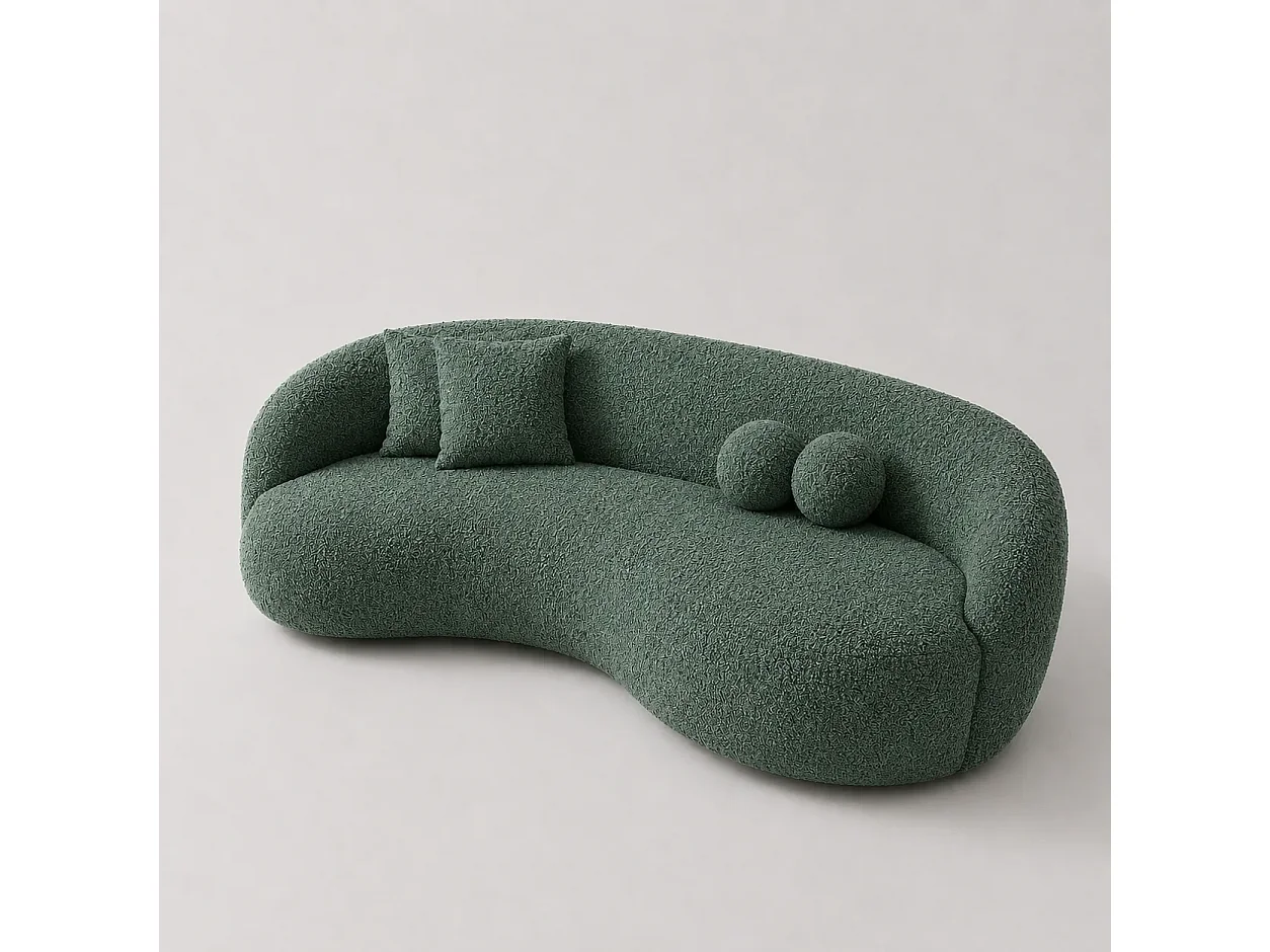 Canapé ZARA Demi-Lune Vert Cèdre 230cm