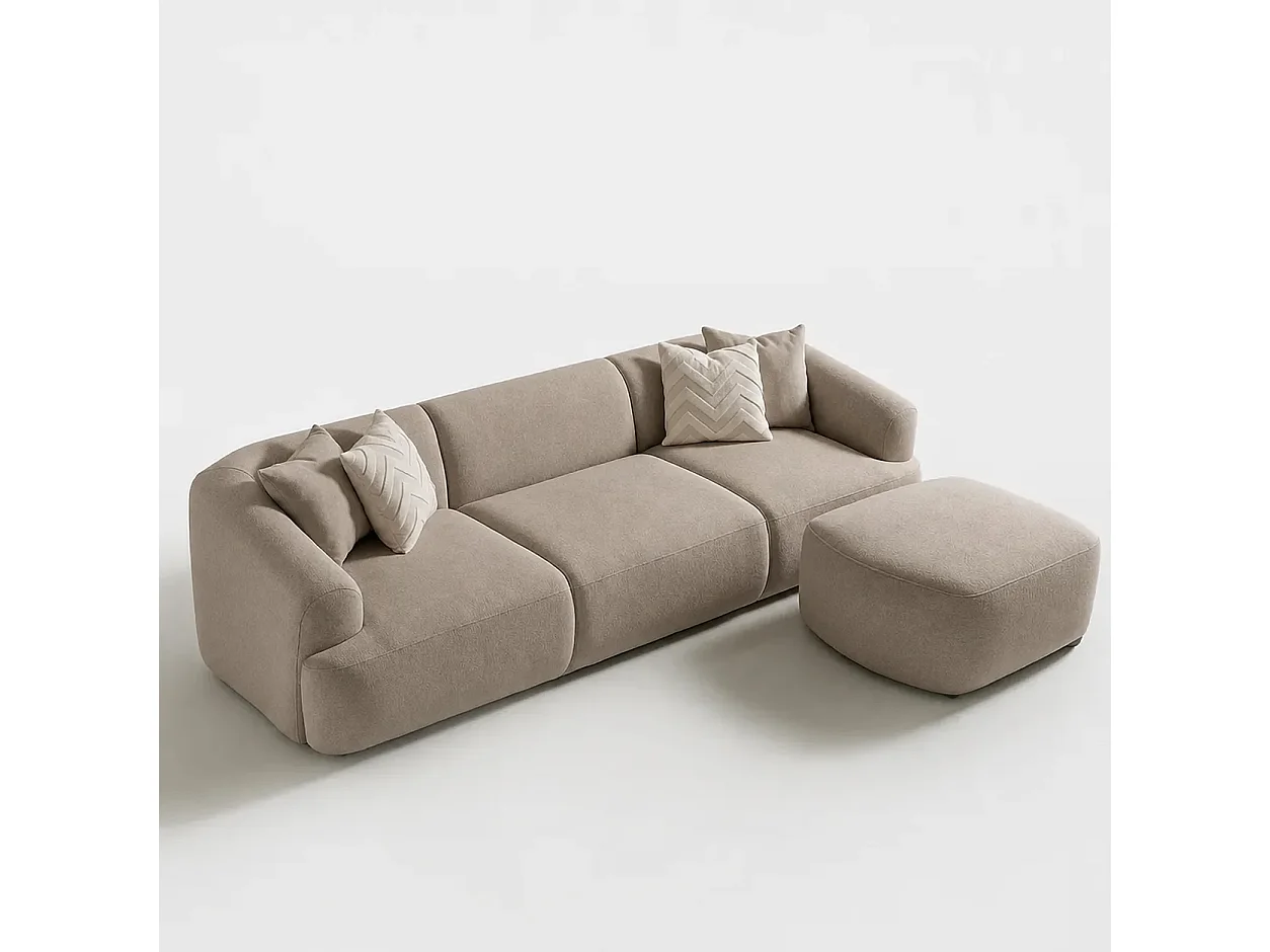 Divano New-York + Pouf Colore Sable Nomade