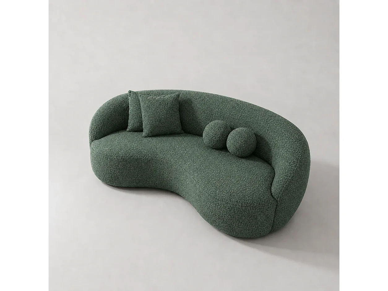 Canapé ZARA Demi-Lune Vert Cèdre 200cm
