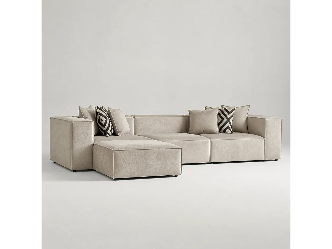 Canapé  310cm GALA + POUF Coloris Beige