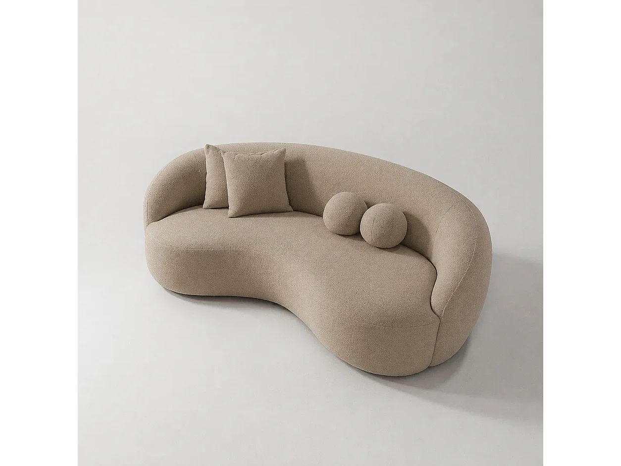 Canapé ZARA Demi-Lune Sable Nomade 200cm