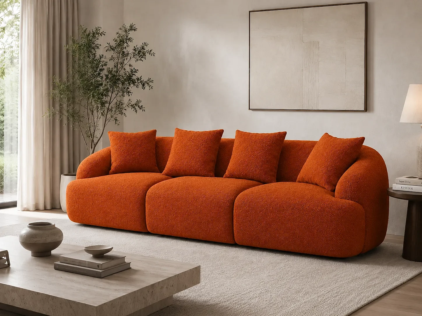 Divano New-York Colore Terracotta