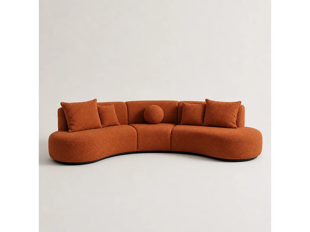 Divano ONDA incurvé Terracotta