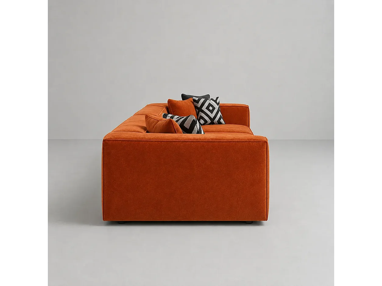 Canapé  310cm GALA droit modulable Coloris Terracotta