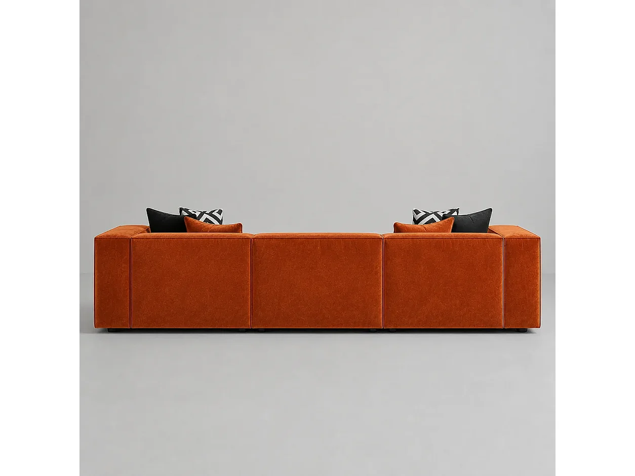 Canapé  310cm GALA droit modulable Coloris Terracotta