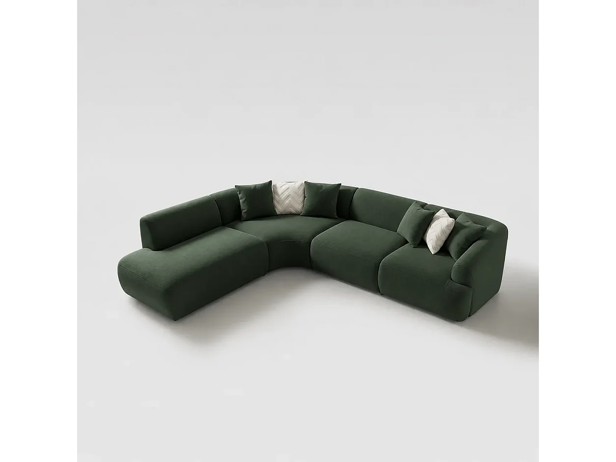 Sofá rinconero NEW-YORK curve Color Vert Cèdre