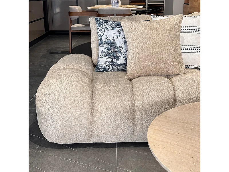 Divano ASSOUAN 450cm arco di cerchio Colore Blanc Cassé