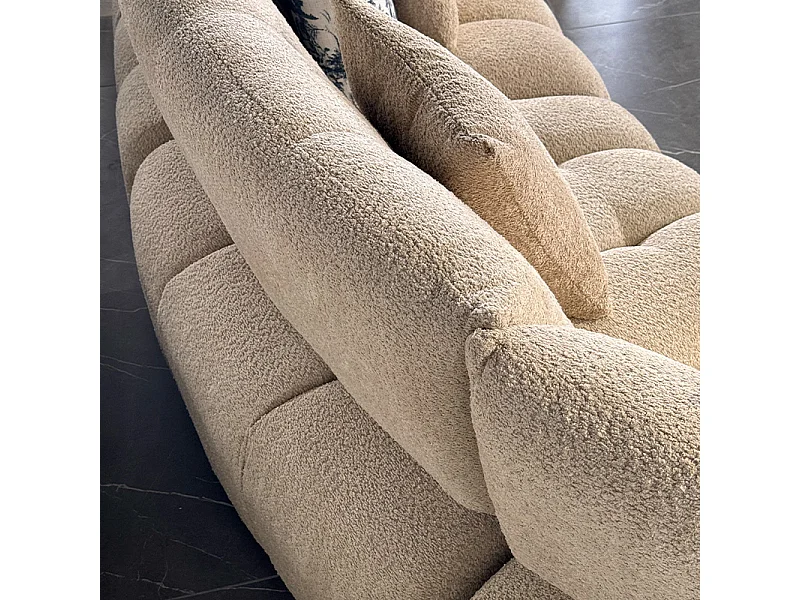 Divano ASSOUAN 450cm arco di cerchio Colore Blanc Cassé