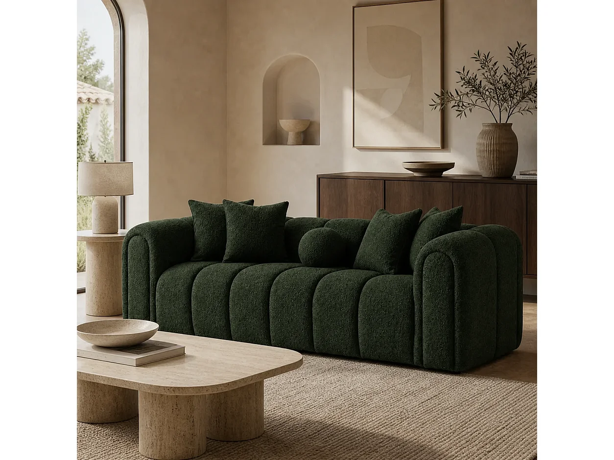Divano LONDON lineare 235cm Vert Cèdre