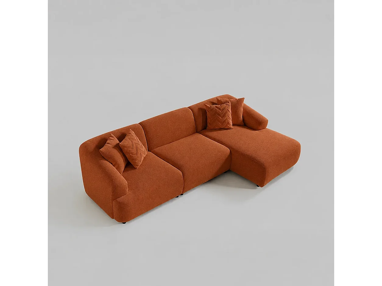 Divano ad angolo Destra New-York TERRACOTTA