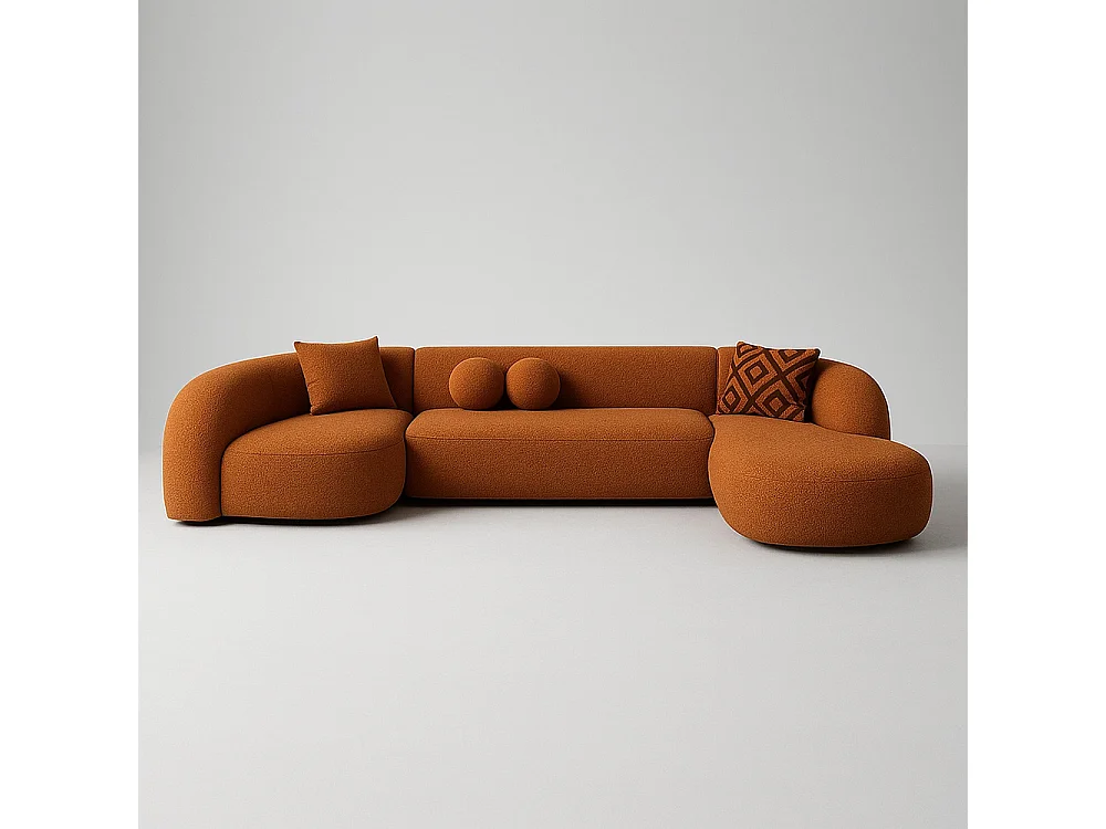 Divano SERENITY angle lineare Terracotta