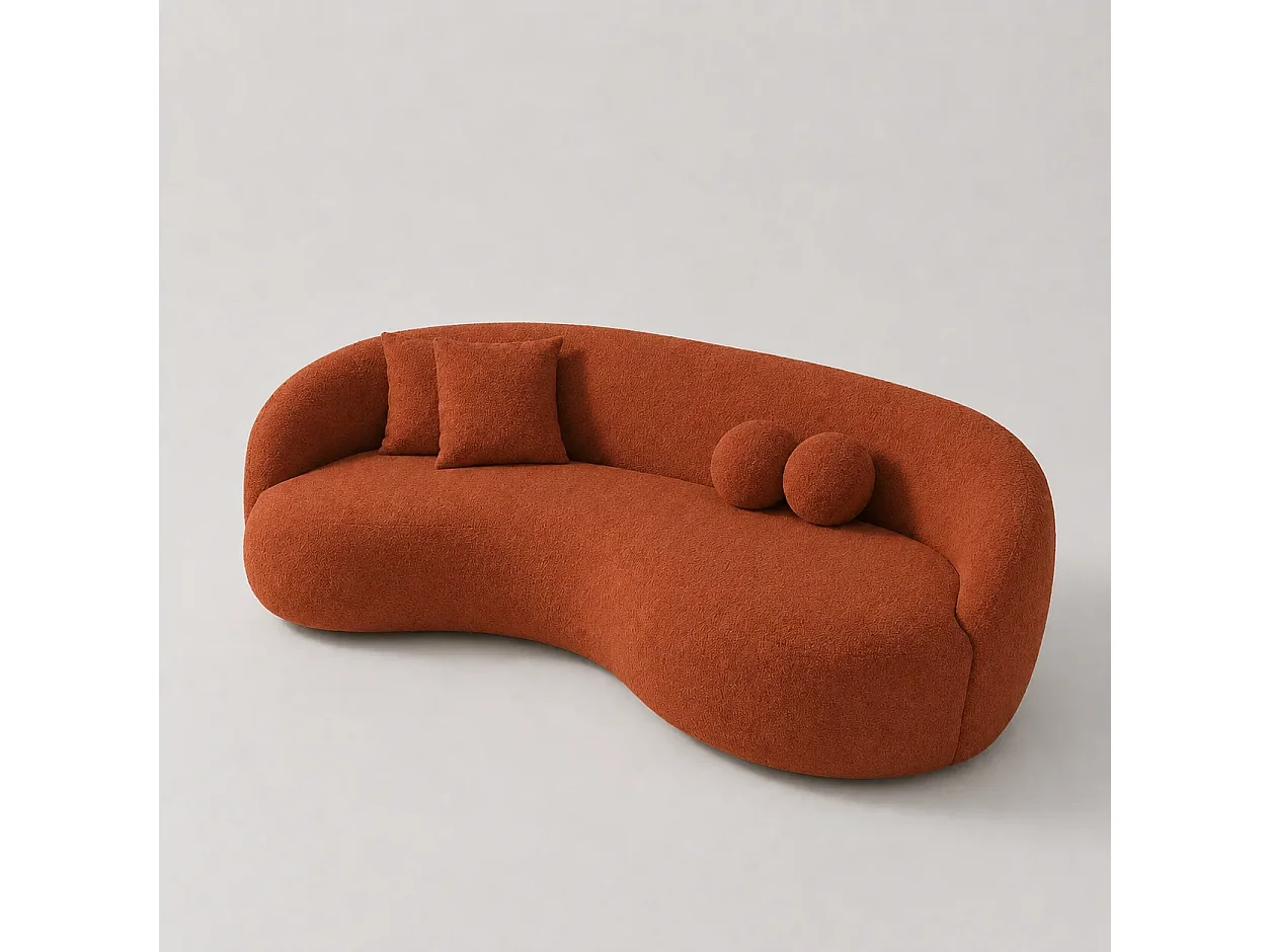 Canapé ZARA Demi-Lune Terracotta 230cm