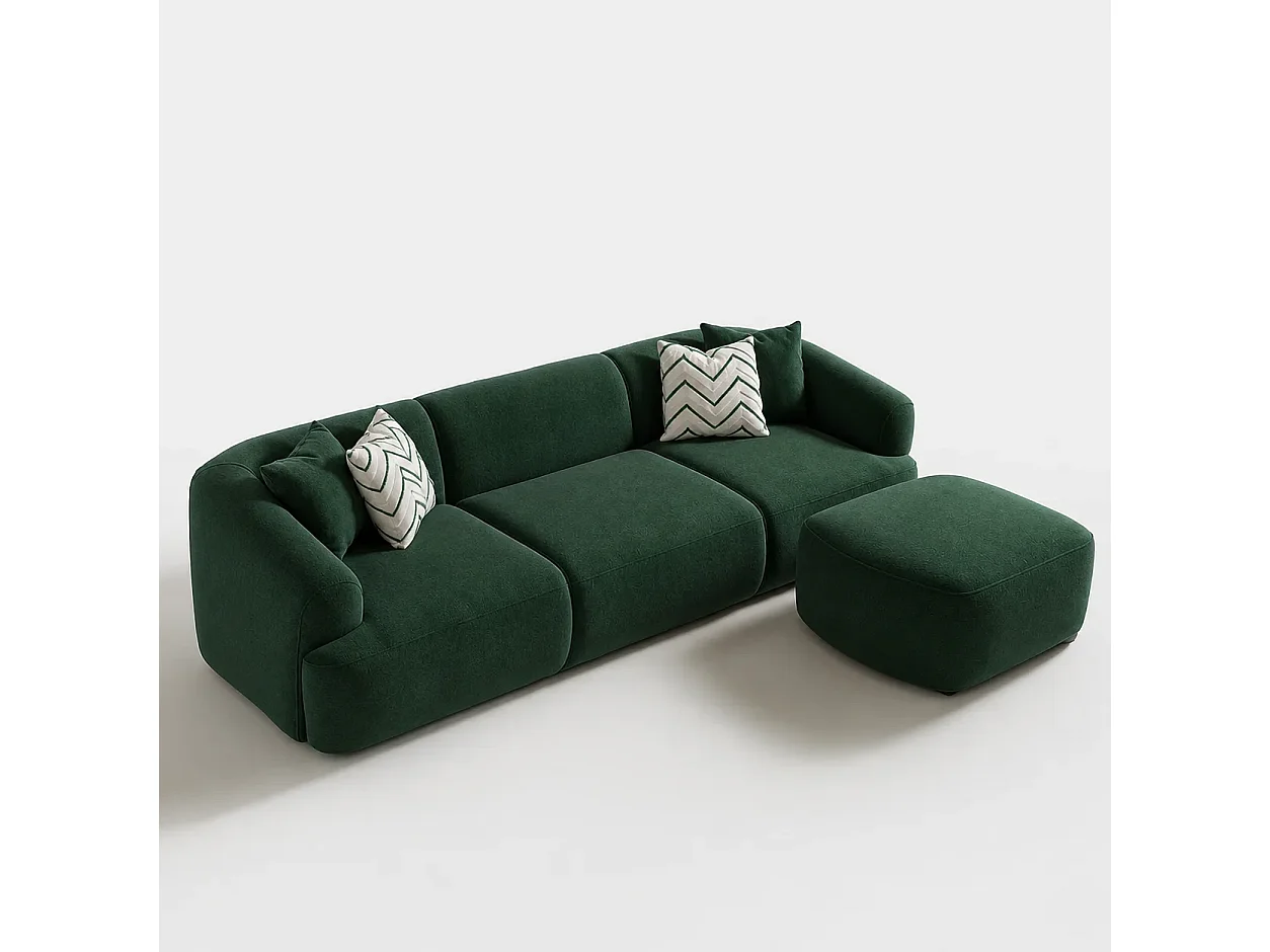 Divano New-York + Pouf Colore Vert cèdre