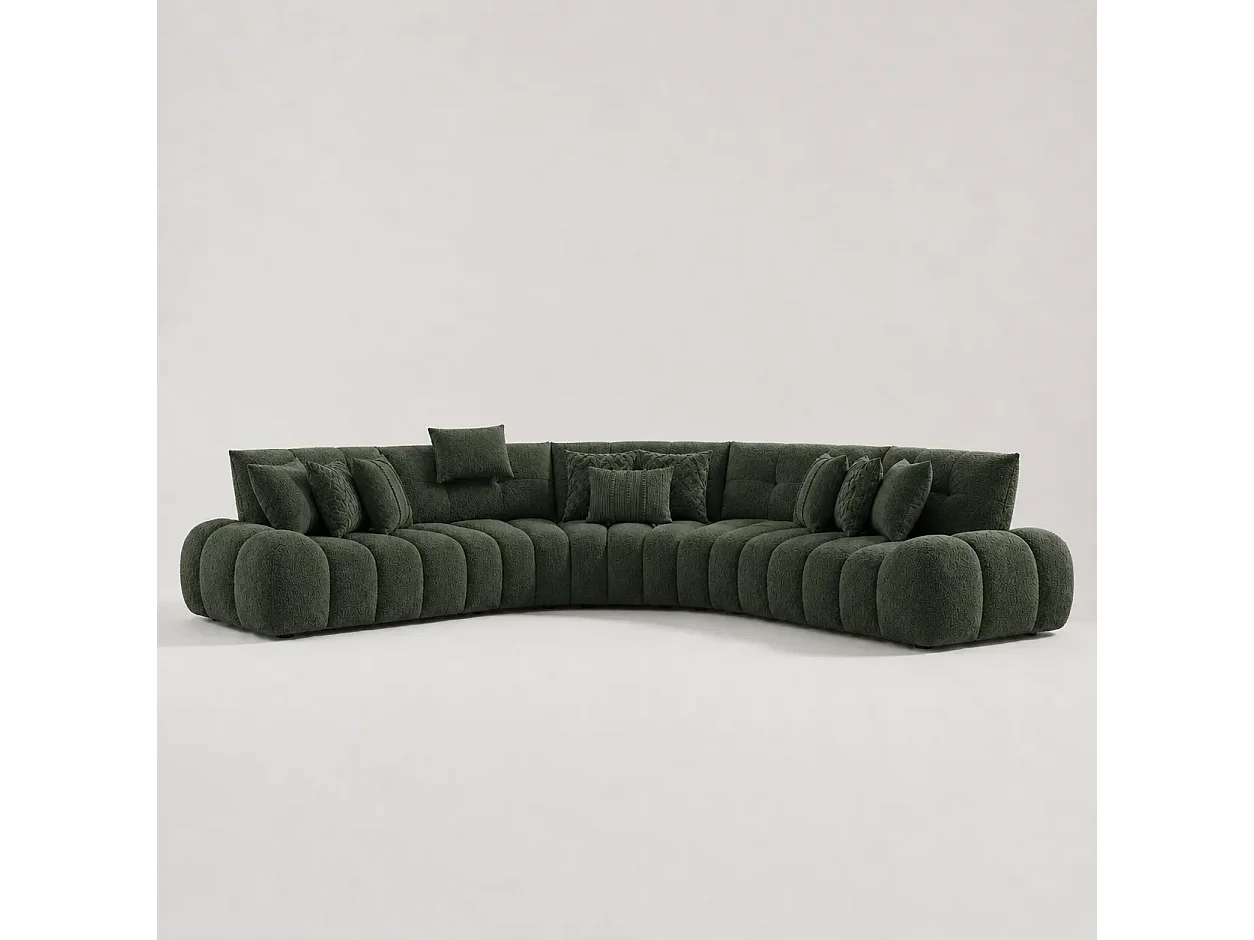 Divano ASSOUAN 450cm arco di cerchio Colore Vert Forêt