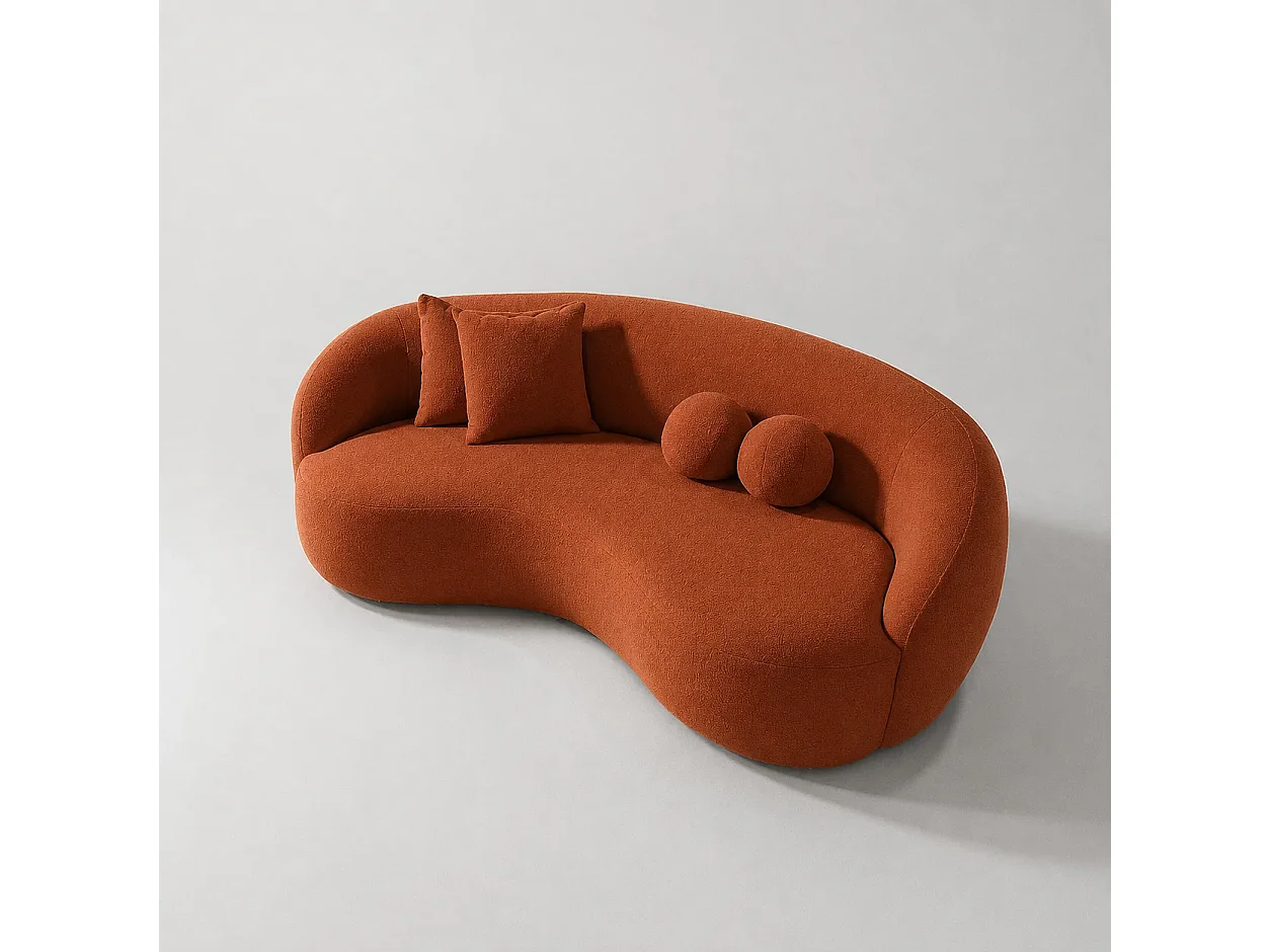 Canapé ZARA Demi-Lune Terracotta 200cm