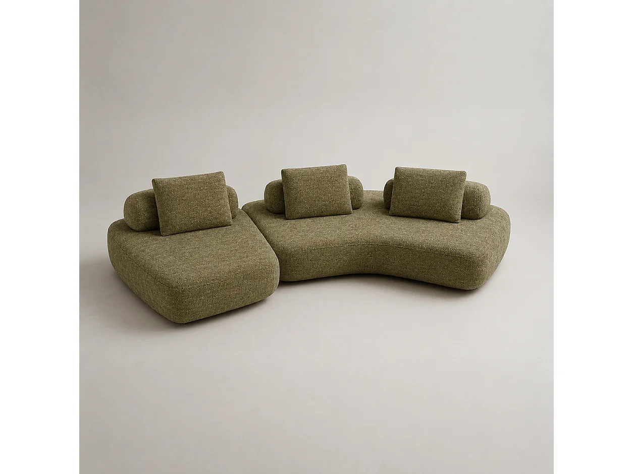 Canapé d'angle MILANO Gauche Vert Olive