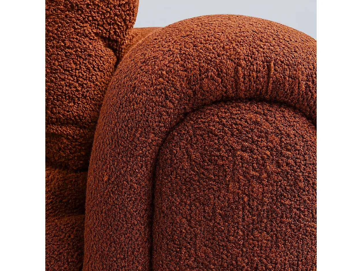 Canapé LONDON + Pouf Coloris Terracotta